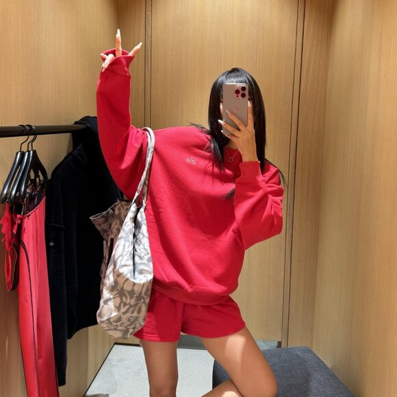 Alo Red Sweatshirt - Picture 1 of 7